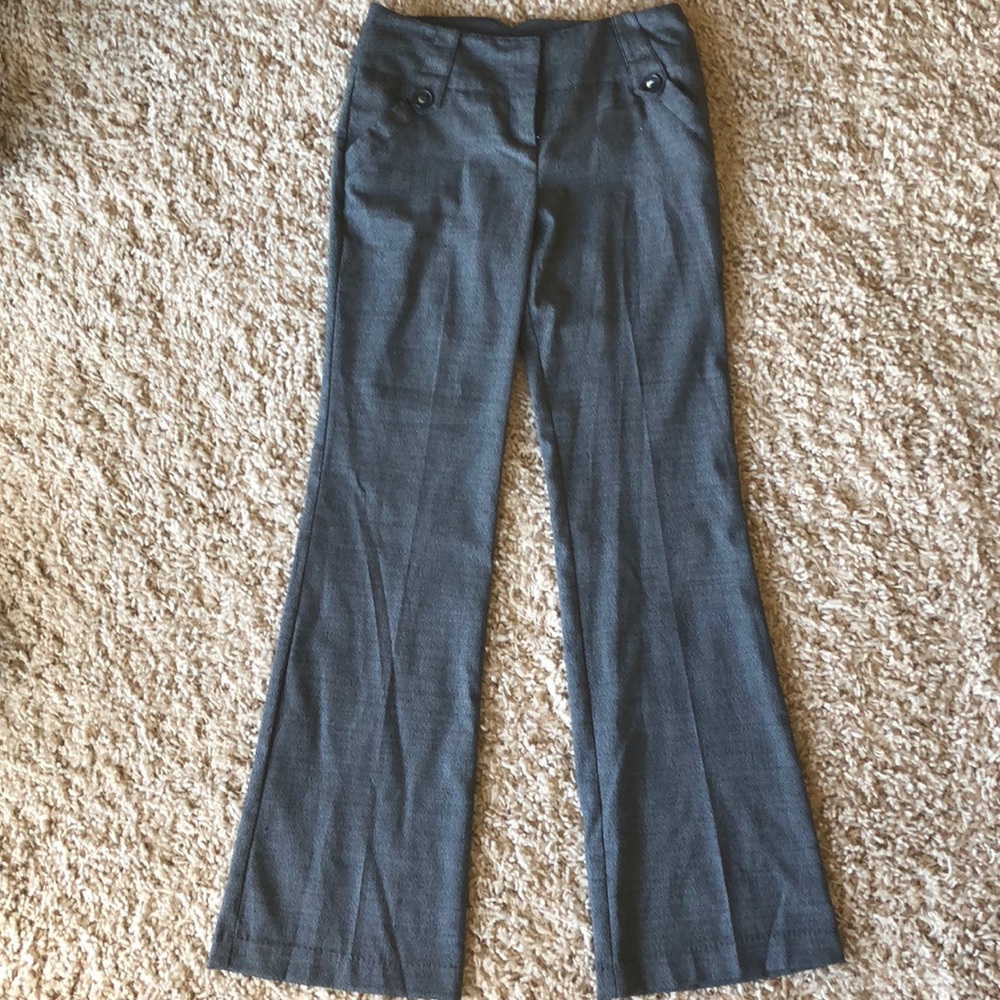 Heathered gray slacks